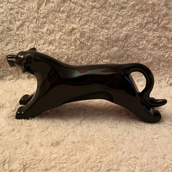 RARE Giftcraft Japan VintageBlack Jaguar/Panther Ceramic in Like New Condition - Picture 1 of 13